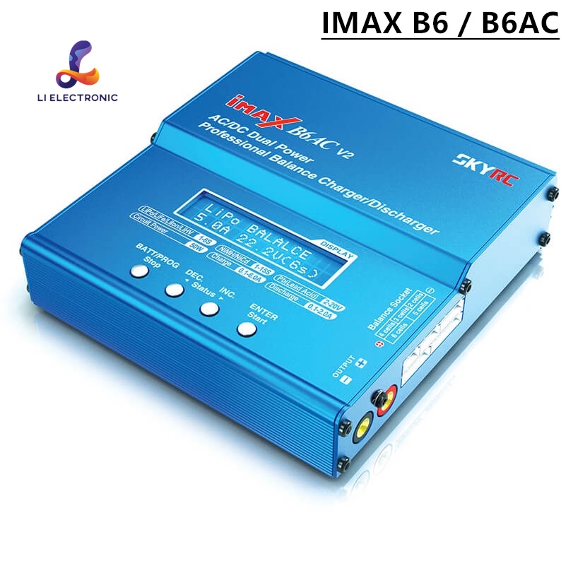 IMAX ( B6 / B6AC ) 80W 6A อะแดปเตอร์ชาร์จแบตเตอรี่ Lipo Nimh Li-Ion Ni-Cd ดิจิตอลสําหรับเครื่องบินบังคับวิทยุ