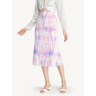 กระโปรง A Line Tie Dye Skirt - Pink จาก Pomelo ไซส์ XL ของใหม่ซักเก็บ