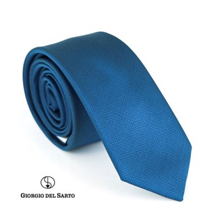 Giorgio Del Sarto Necktie 6 cm Blue with Fabric Texture เนคไทสีน้ำเงินมีเท็กเจอร์