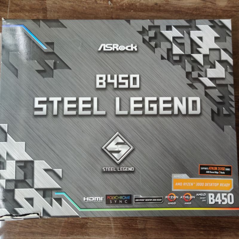 Mainboard B450 steel legend socket am4 มือสอง