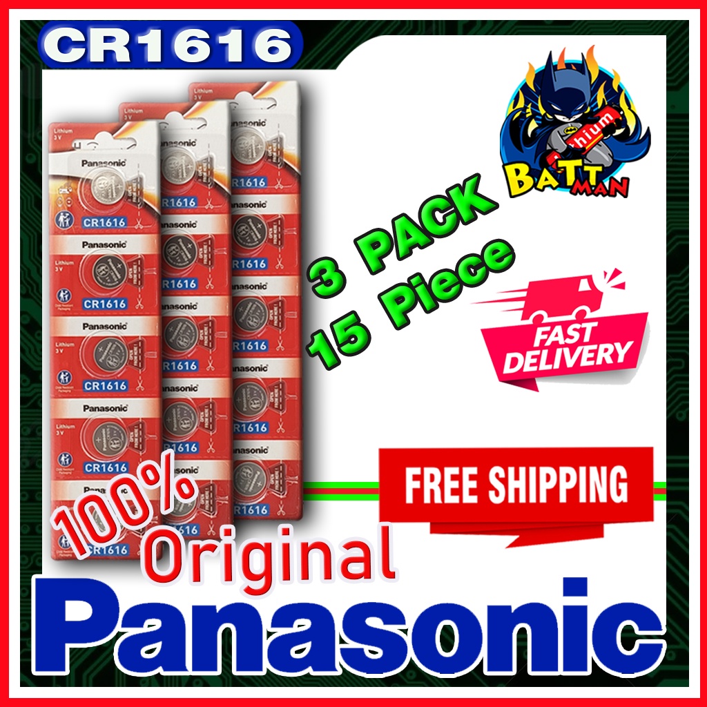 Panasonic Cr1616 3v New Battery Button lithium Batteries Cell Coin (Original : from Panasonic energy
