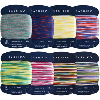 DARUMA SASHIKO THREAD (THIN) ด้ายงานปักซาชิโกะ cotton 100% ( 01-2400 )