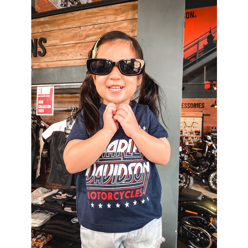 เสื้อยืดเด็ก OLP ลิขสิทธิ์แท้ Harley-Davidson of Thonburi TRADITIONS-NAVY 40291214