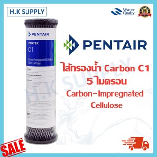 Pentair ไส้กรองน้ำ CTO Carbon Impregnated Cellulose PENTAIR C1 ขนาด 10 นิ้ว 5 ไมครอน Aquatek 5 Micron 10"