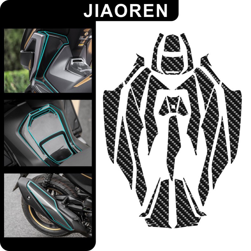 สติกเกอร์คาร์บอนไฟเบอร์ กันน้ํา สําหรับติดตกแต่งรถจักรยานยนต์ Honda Forza NSS350