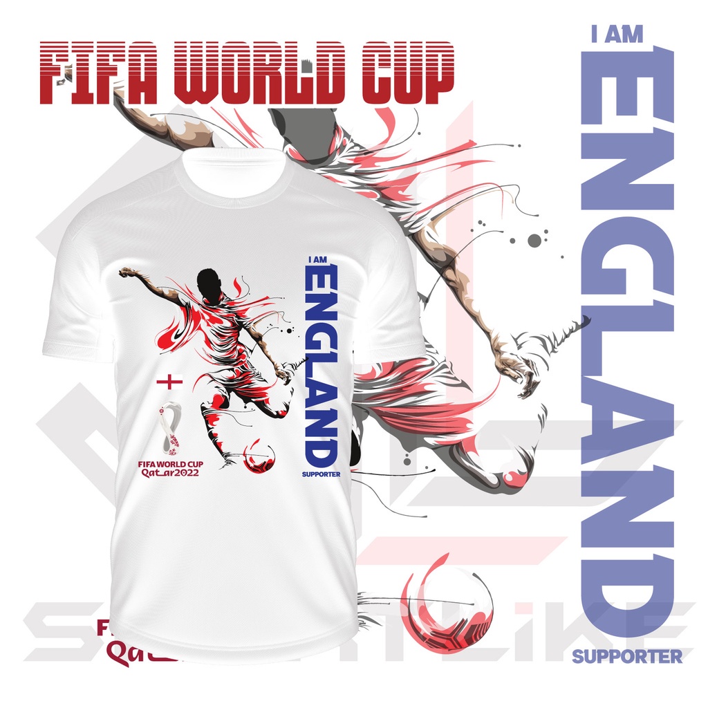 FIFA World Cup 2022 England Fans Supporter Jersey T-shirt