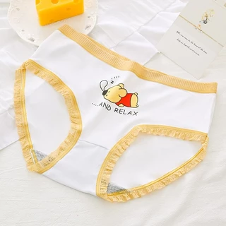 สินค้าใหม่กางเกงในลายหมีพูห์ รุ่นA29 ลายยอดฮิต ผ้าดี นิ่ม ใส่สบาย ตัดขอบเหลืองขาว พร้อมจัดส่ง