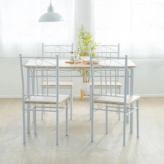 DECOS ชุดโต๊ะอาหารเมลามีน 4 ที่ รุ่น โจชัว สีน้ำตาล |ZWF|