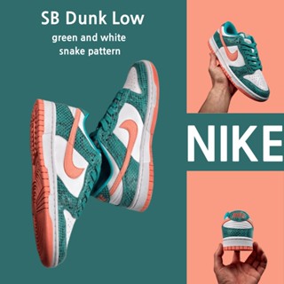 （ยิงจริง）Nike SB Dunk low ลายงูขาวเขียว ของแท้100%💯รองเท้าผ้าใบ รองเท้า รองเท้าวิ่ง รองเท้า nike-1-4