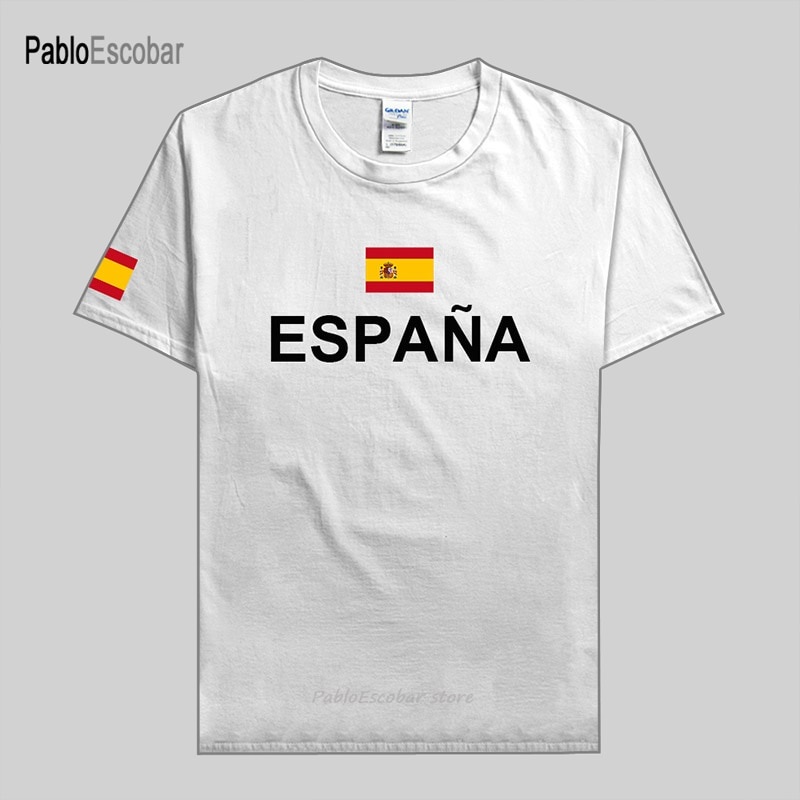 คำแนะนำยอดนิยม ราชอาณาจักรสเปน Espana T เสื้อชายเสื้อยืดผ้าฝ้ายทีมชาติผ้าฝ้ายการประชุม Tees Streetwear ฟิตเนส ESP ชาวสเป