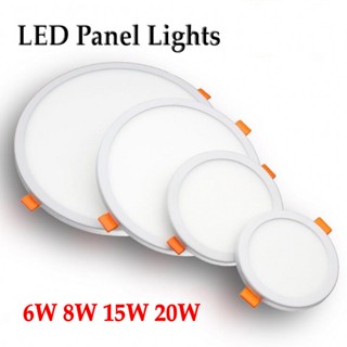 แผงไฟดาวน์ไลท์ LED 6W 8W 15W 20W 220V ทรงสี่เหลี่ยม บางมาก สีขาว อบอุ่น สําหรับห้องนอน ในร่ม