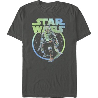 Boba Fett Bounty Hunter Pose Star Wars T-Shirt เสื้อยืดเข้ารูป เสื้อคนอ้วนผญ เสื้อคนอ้วนผญ