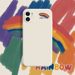 rainbow เคสไอโฟน iPhone 11 14pro max เคส iPhone 14 plus 8พลัส case 12 13pro max 7 8 plus phone case เคส นิ่ม X Xr Xs Max