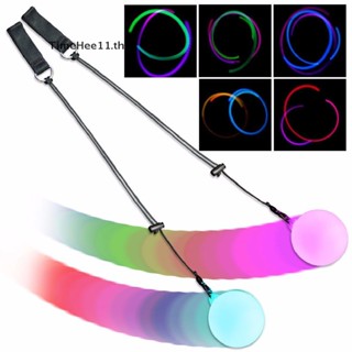 Timehee Pro LED Multi-Colored Glow POI โยนลูกบอลสว่างขึ้นสําหรับเต้นรําหน้าท้อง Props TH