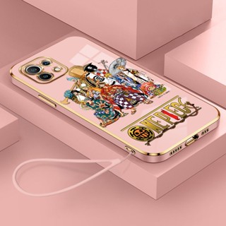 เคสโทรศัพท์มือถือ TPU นิ่ม ทรงสี่เหลี่ยม กันกระแทก พิมพ์ลาย ONE PIECE สําหรับ Xiaomi Mi 11 Lite 11T 10T 9T Pro