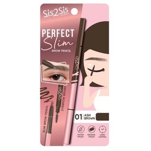 SIS2SIS PERFECT SLIM BROW PENCIL  01 ASH BROW ซิสทูซิส เขียนคิ้ว