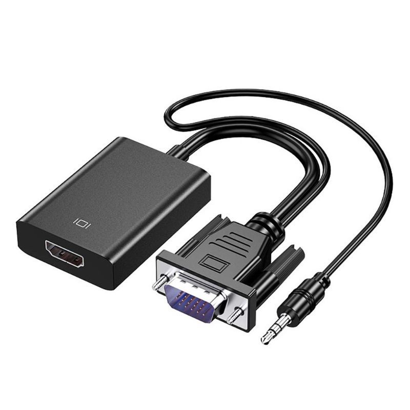 Oker สายเเปลง VGA to HDMI Full HD 1080 อุปกรณ์ เเปลงภาพ