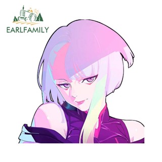 Earlfamily สติกเกอร์ ลายอนิเมะ Cyberpunk Edgerunners Peeker ขนาด 13 ซม. x 8.5 ซม. กันน้ํา แบบสร้างสรรค์ สําหรับติดตกแต่งรถยนต์