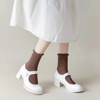 พร้อมส่งจากไทย ถุงเท้าข้อกลาง แฟชั่น ถุงเท้าลายทาง สไตล์ญี่ปุ่น ใส่ได้ทั้ง ช/ญ🌈