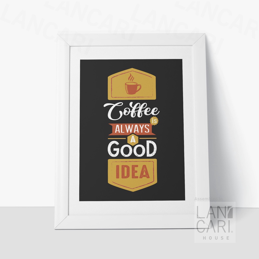 การตกแต่งผนังกาแฟ Always Good Idea Cafe Coffee Resto Shop SMOOTH สติ๊กเกอร์ติดกาแฟ