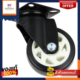 อะไหล่ เฟอร์นิเจอร์ ลูกล้อแป้นหมุนPU FITT 622100 4นิ้ว สีดำ SWIVEL PLATE CASTER WHEEL FITT 622100 4" BLACK