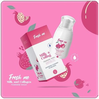 Fresh me milk and collagen ผลิตภัณฑ์ดูแลจุดซ่อนเร้น ล้างหอยหอม ล้างหอยทับทิม 70 ml