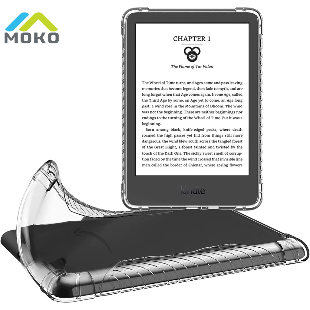 Moko สําหรับ 6 "ALL-New Kindle 11th Generation 2024/2022 Release, Ultra Clear Soft ยืดหยุ่นโปร่งใส TPU ผิวกันชนปกหลัง Shell