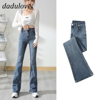 DaDulove💕 New Style Elastic Slightly Flared High Waist Jeans Korean Style Niche Fashion plus Size Womens Trousers