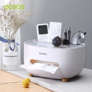 [พร้อมส่ง]Ecoco ที่ใส่ทิชชู่ มีที่วางโทรศัพท์ กล่องทิชชู่อเนกประสงค์ รุ่น E2009 มี 3 สี