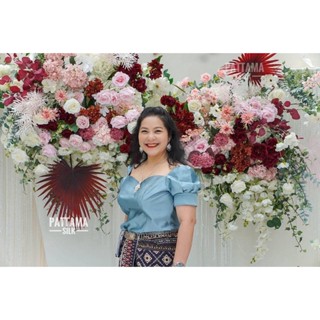 🍁เสื้อผ้าไหมหลาบงานนำเข้าเกรดพรีเมียม🍀 แบบสวย ทันสมัย ใส่ได้ทุกงาน เสื้อซับผ้ากาวเรียบร้อย