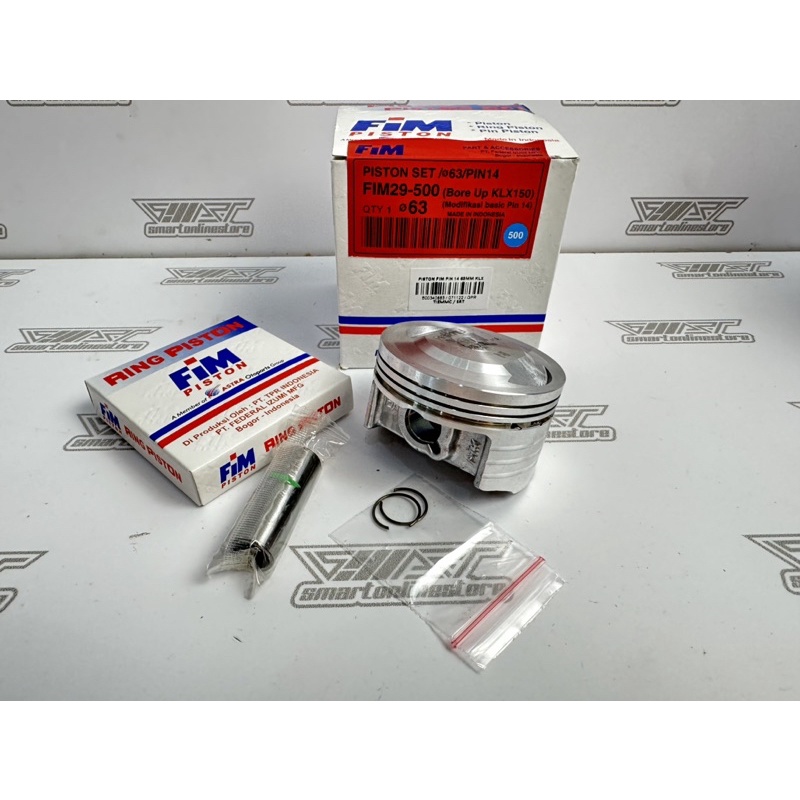 PISTON FIM 29 KLX PIN 14 62 MM 63 MM 63.5MM 64 MM BORE UP TYPE ราคา ถูกที่สุด ดีลบีเคเค แกลเลอรีภาพที่ 5