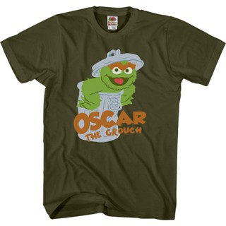 Oscar The Grouch Sesame Street T-Shirt เสื้อยืดวินเทจ เสื้อยืดสีขาวผู้หญิง