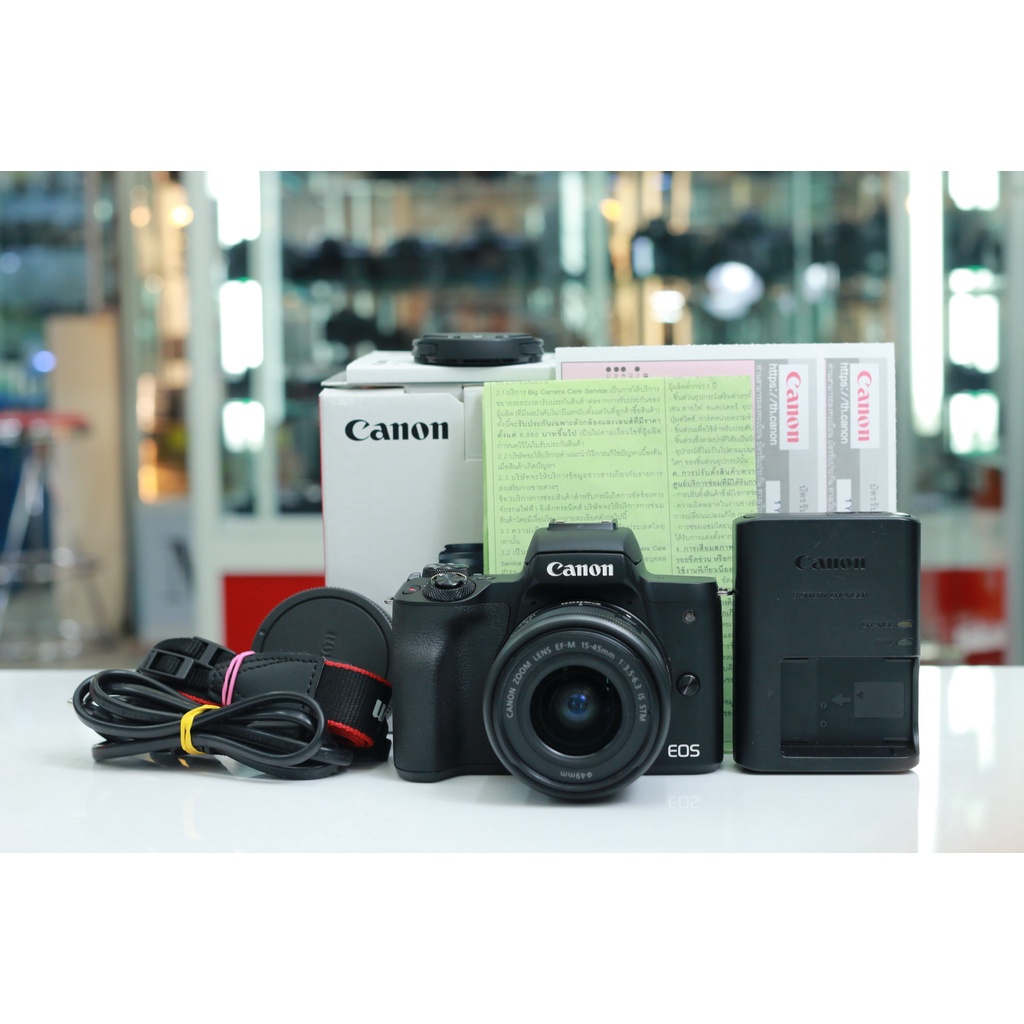 Canon EOS M50ii+15-45mm สภาพดีมาก 9.8/10 ชัตเตอร์ 2,000‼️ ครบกล่องประกันศูนย์