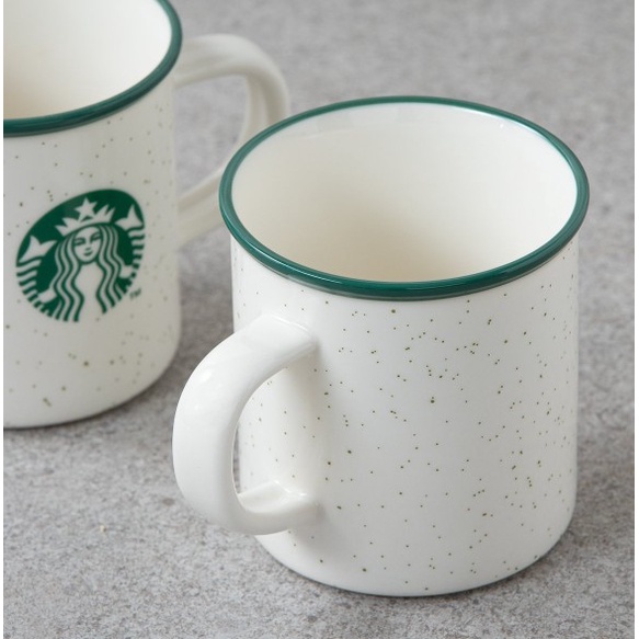  【พร้อมส่ง】 2022 แก้วสตาร์บัคส์เกาหลี Starbucks Korea Green siren dot mug 237ml (8oz)/ 355ml (12oz)