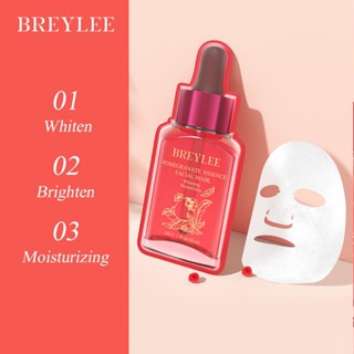 BREYLEE FDA มาสก์หน้า ทับทิม เซรั่มบํารุงผิวหน้า สารสกัดทับทิมสีแดง ผลทับทิม เอสเซนส์ทับทิมสีแดง ไวท์เทนนิ่ง ให้ความชุ่มชื้น ต่อต้านริ้วรอย 30 มล./ชิ้น