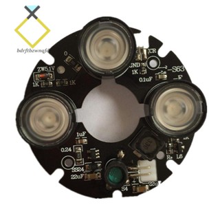 บอร์ดไฟสปอตไลท์ IR LED 3 ดวง 3x สําหรับกล้องวงจรปิด CCTV มองเห็นที่มืด (เส้นผ่านศูนย์กลาง 53 มม.)