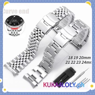 สายนาฬิกาข้อมือสเตนเลส ทรงโค้ง สําหรับ Seiko 316L SKX009 Series 18 19 20 21 22 23