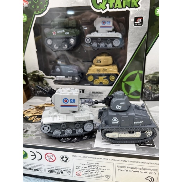 ของเล่น ของเล่นเด็ก รถทหาร รถถัง TANK Military Tank รถโมเดล รถทหารเด็กเล่น Pullback model no.QH02-4