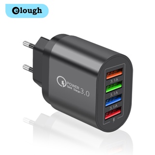 Elough 4U อะแดปเตอร์ชาร์จ USB สําหรับโทรศัพท์มือถือ EU US