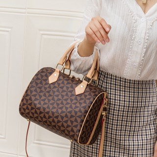 Boston Shoulder Bags For Women 2022 New Plaid Luxury Crossbody Shopper Fashion And Vintage Pu Leather Ladies Female Hot