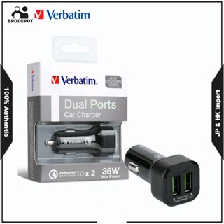 Verbatim Dual Qualcomm Quick Charge 3.0 36W 2 USB Car Charger