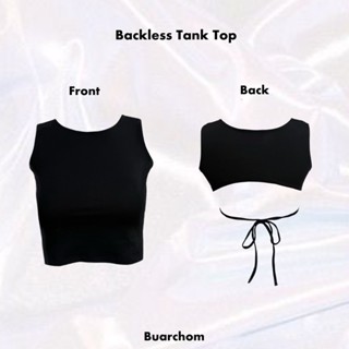 เสื้อครอปโชว์หลังรุ่น backless tank top