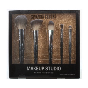 เซตแปรง Sivanna Colors Makeup Studio Essential Face & Eye BR-1707 เซตแปรง 5 ชิ้น สวยจบในเซตเดียวขนแปรงอ่อนนุ่ม