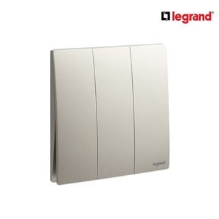 Legrand สวิตช์ทางเดียว 3 ช่อง สีแชมเปญ 3G 1Way Switch 16AX รุ่นมาเรียเซนต์ |Mallia Senses |Champaigne|281004CH |BTiSmart