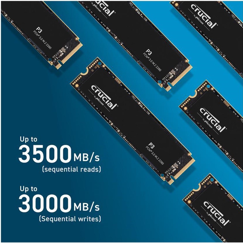 Crucial 500GB P3 NVMe M.2 SSD (Gen3)
