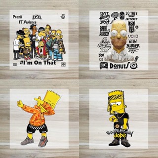 ตัวรีดติดเสื้อ ลาย The Simpsons DIY สําหรับตกแต่งเสื้อผ้า ของขวัญคริสต์มาส