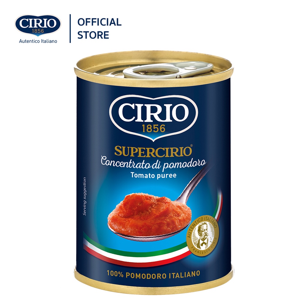 CIRIO Supercirio Tomato Puree 140 g. พูเร่ มะเขือเทศกระป๋อง นำเข้าจากอิตาลี ขนาด 140 กรัม [CI30]