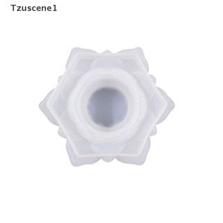 [Tzuscene1] แม่พิมพ์ซิลิโคน DIY 3D Lotus Holder Wax Mold Clay Epoxy Storage Box Tool [TH]