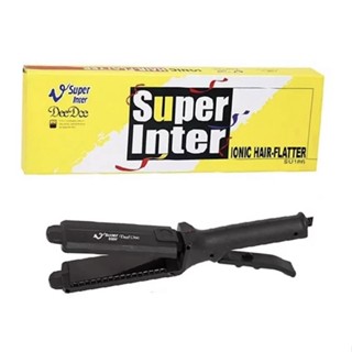 เครื่องหนีบผมซุปเปอร์วี / Super V Inter Ionic Hair-Flatter DeeDee186(เหลือง)ขนาดเล็กมีฟัน