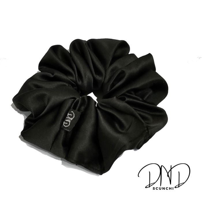 Hitam Scrunchie Hair Tie Jumbo Korean Hijab Korean Black Pearl Black Pearl
